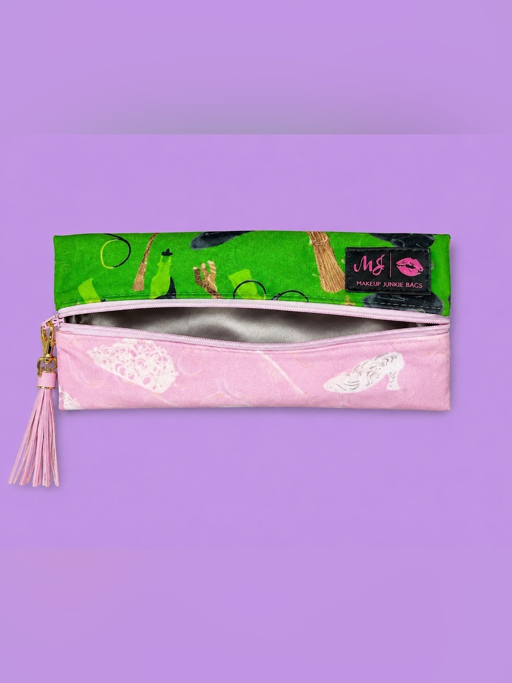 Makeup Junkie Wicked’s  "Popular" cosmetic lay-flat bag travel organizer MINI
